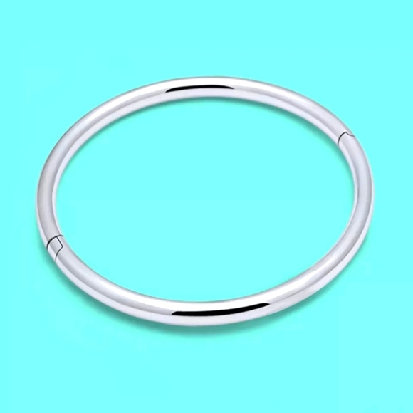 Boutique Other - NEW Classic Hinged Bangle Bracelet | 925 Sterling Silver